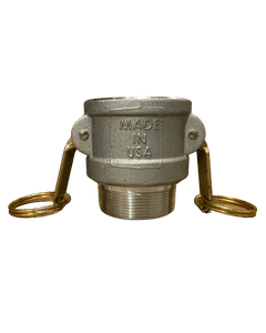 2" Coupler X Male Thread, Aluminum