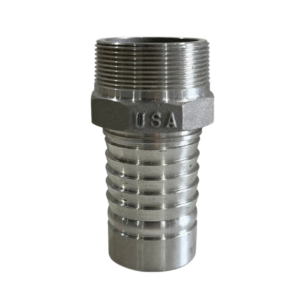 2" Aluminum Male Thread X Hose Shank