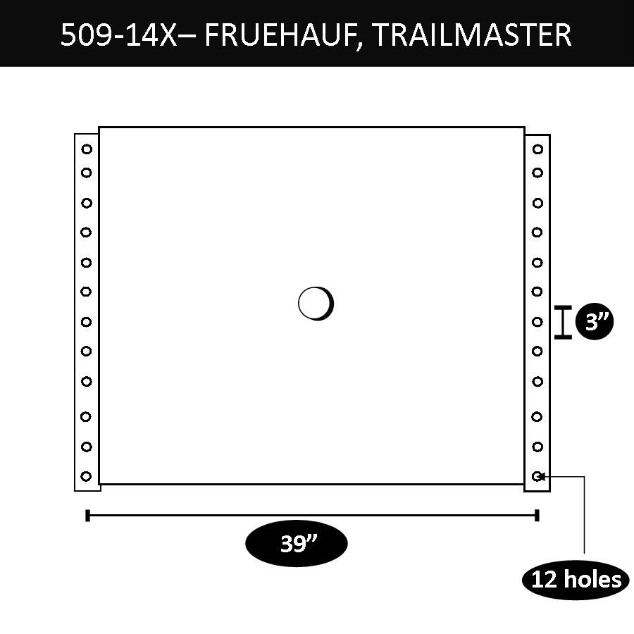 FRUEHAUF/TRAILERMASTER UPPER COUPLER, 39" X 3", 12 BOLT HOLES