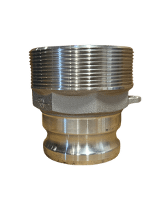 3" Adapter X 4" Male Thread, Aluminum