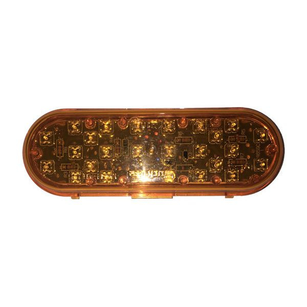 LIGHT, LED, OVAL ALUMINUM, (GROMMET) YELLOW