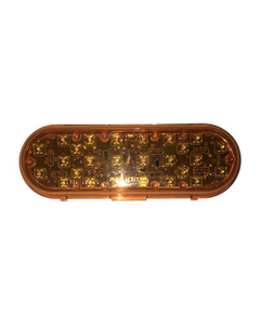LIGHT, LED, OVAL ALUMINUM, (GROMMET) YELLOW