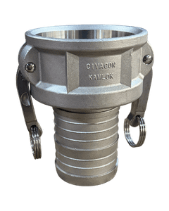 2.5" Hose Shank X 3" Female Coupler, Stainless Steel