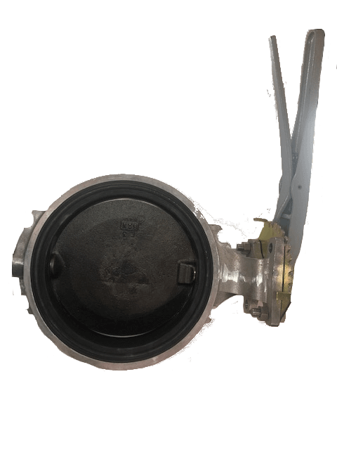 8" Butterfly Valve Aluminum Body, Ductile Disc w/ Handle