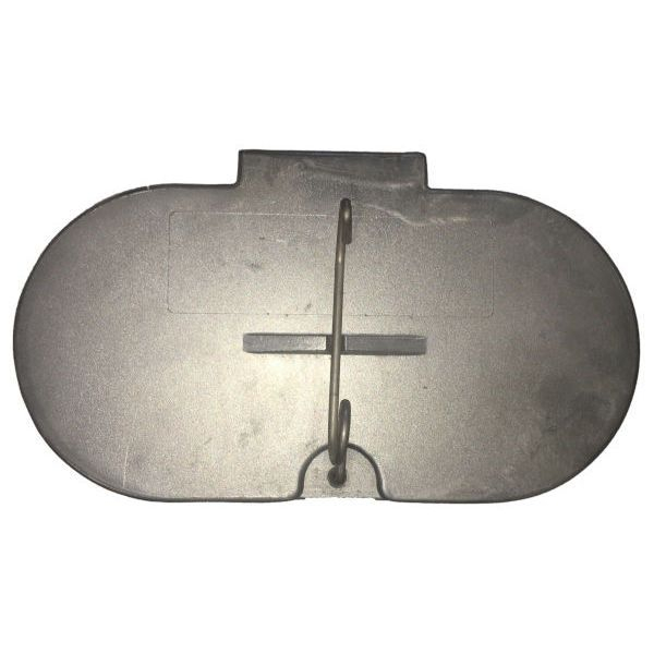 Tank Trailer part made by HEIL for storing hoses, features a double door.