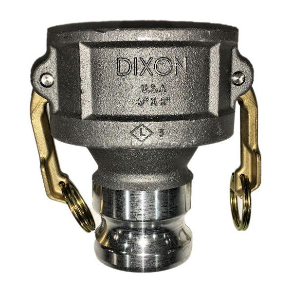 3" Female Coupler X 2" Male Adapter, Aluminum