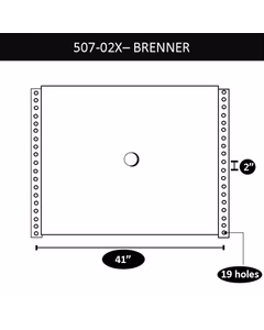 41" X 2" Brenner Upper Coupler, 19 Bolt Holes