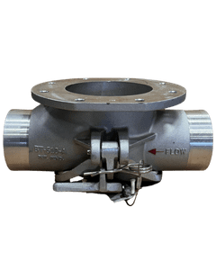 6" BTI Aluminum Bottom Drop Tee, Plain X Plain
