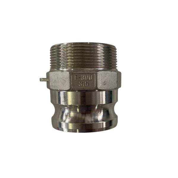 3" Adapter X Male NP Thread, Stainless Steel