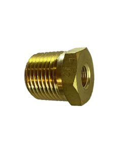 1/2" Male NPT X 1/8" Female NPT Brass Bushing