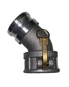 3" Coupler X Adapter 45-Degree, Aluminum