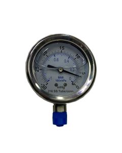 2.5" Stainless Steel 0-30 VAC/PSI Gauge