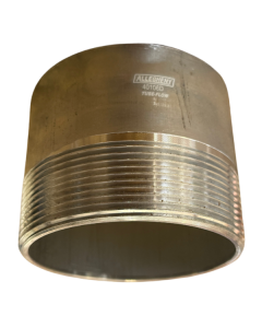 4" Aluminum Nipple Schedule 40 NPT X 3.5" Length