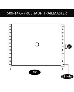 Fruehauf/Trailermaster Upper Coupler, 39" X 3", 12 Bolt Holes