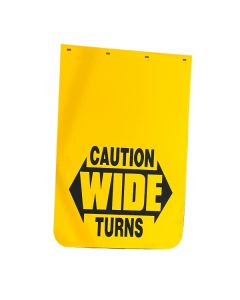 Yellow Wide Turn Mud Flap, 24 X 36