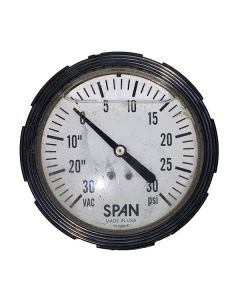 Span 3.5" Gauge, 30/30 PSI/Vac, Panel Mount