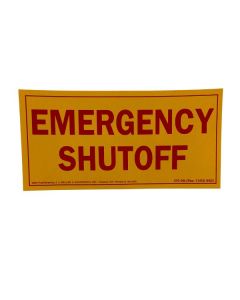 Emergency Shut Off 6.5" X 3.25"