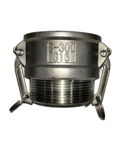 3" Stainless Steel Female Coupler X Male Thread