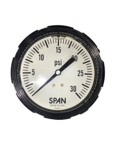 Span Tanker Trailer 3.5", 0-30 PSI Back Mount Gauge