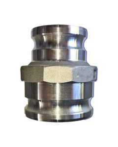 3" Male Adapter X 4" Male Adapter, Aluminum