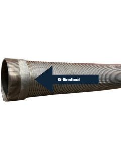 Bi-Directional Stainless-Steel Hose, 4" X 96" Male Thread 
