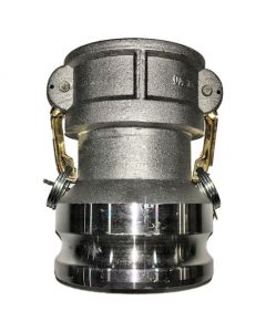 4" Male Adapter X 3" Female Coupler, Aluminum