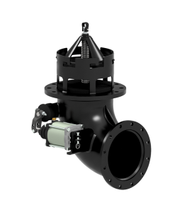 Betts Emergency Valve 6" X 6", Flanged, 90 Degrees, External Air Operated