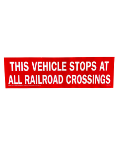 Railroad Crossing, Red Stop Decal