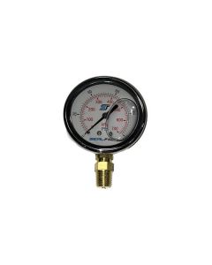 2.5" Pressure Gauge, Liquid Filled Stainless Case, Lower Mount