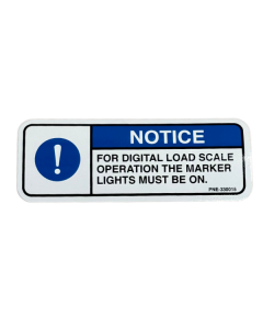 Digital Load Scale Power Notice