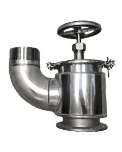 Betts 4″ Hydrolet QRB Valve, Stainless Steel, 90 Degree Bend