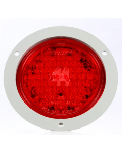 Super 44, LED, Strobe, 42 Diode, Round Red, Black Flange Mount, 12 V