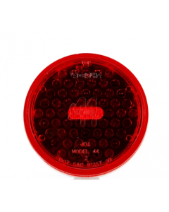 Super 44, LED, Strobe, 42 Diode, Round Red, Metalized, 12V