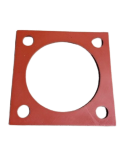 4.75" Silicone Square Flange Gasket, 4-Hole