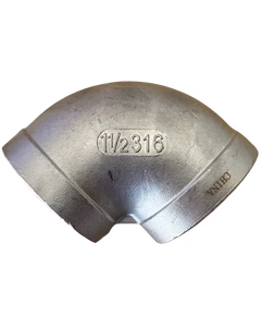 1.5" Female NPT Stainless Steel 90-degree Threaded Elbow