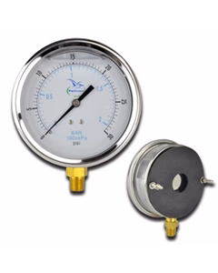 4" Stainless Steel Case Pressure Gauge, 30 PSI
