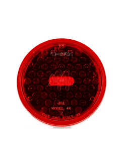 Super 44, LED, Strobe, 42 Diode, Round Red, Metalized, 12V