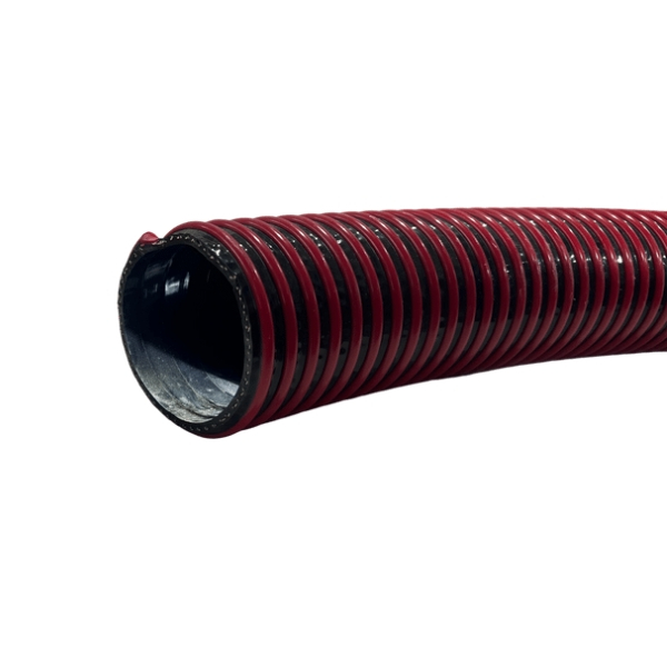 4" HD Drop Hose 150 PSI, Red/Black