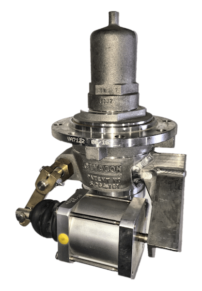 CIVACON EMERGENCY VALVES-Air Operated- External Air Cylinder-Aluminum-4" | Grooved-Straight-Tef-o-Sil-4" |  Sump
