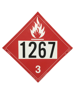 1267 ADHESIVE BACK PLACARD