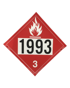 1993 ADHESIVE BACK PLACARD